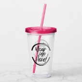 Uw Logo hier Acryl Tumbler Drinkbeker (Achterkant)