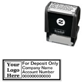 Uw Logo hier | Alleen voor storting bij bank Zelfinktende Stempel (In situ)