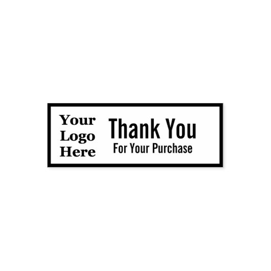 Uw Logo hier | Bedankt voor uw aankoop Zelfinktende Stempel (Design)