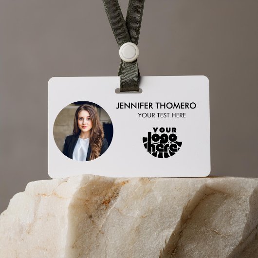 Uw Logo Hier Bedrijfs QR Code Foto Naam Badge