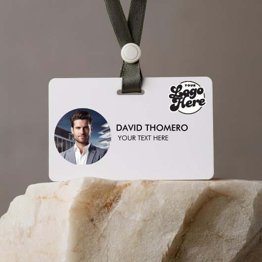 Uw Logo Hier Bedrijfs QR Code Foto Naam Badge