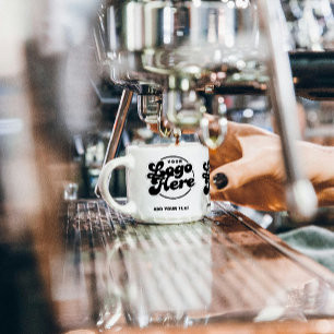 Uw Logo Hier Bedrijfsmerk Zakelijk Espresso Kop