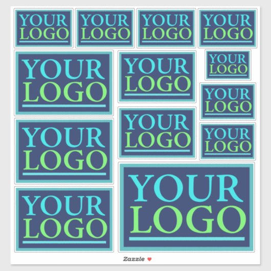 Uw Logo hier, bedrijfsnaam Promo, DIY 13 maten Sticker (Vel)