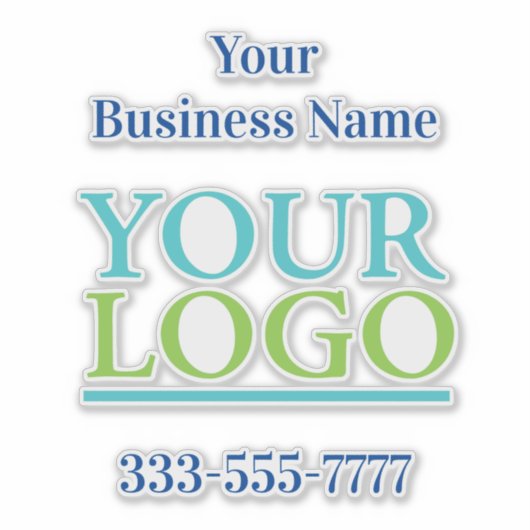 Uw Logo hier, bedrijfsnaam Promo, DIY Sticker (Voorkant)