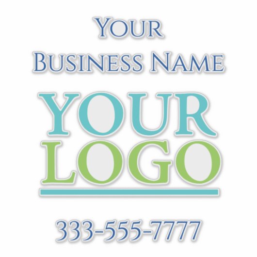 Uw Logo hier, bedrijfsnaam Promo, DIY vs 2 Sticker (Voorkant)