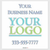 Uw Logo hier, bedrijfsnaam Promo, DIY vs 2 Sticker (Vel)