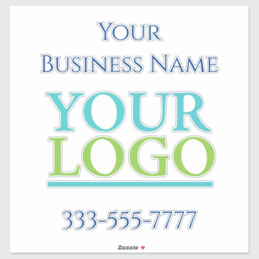 Uw Logo hier, bedrijfsnaam Promo, DIY vs 2 Sticker (Vel)