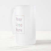 Uw Logo hier Bedrijfspromotie Matglas Bierpul (Voorkant links)