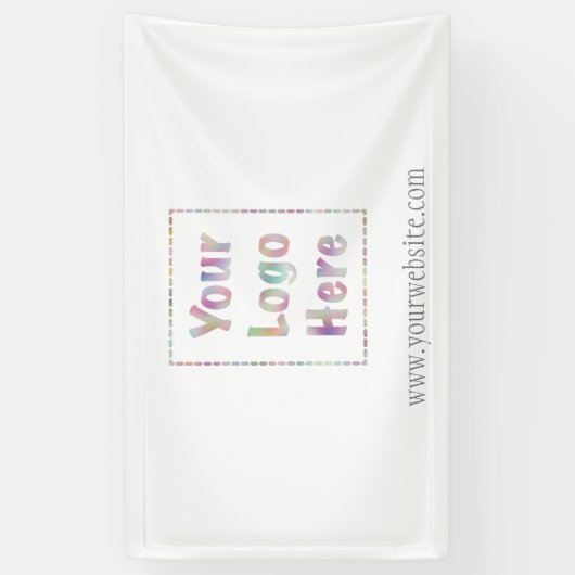 Uw Logo hier Bedrijfspromotie Spandoek (Verticaal)