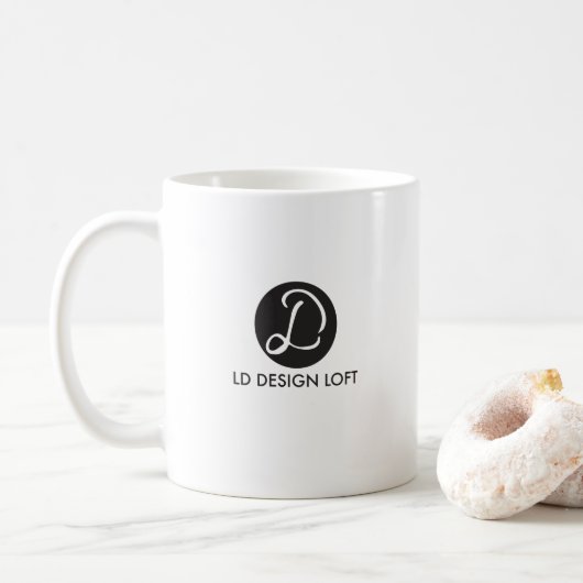 Uw Logo Hier bewerkbare zakelijke sjabloon Koffiemok (Met donut)