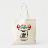 Uw Logo Hier Branded Promotionele Kerstcadeau Tote Bag (Voorkant)