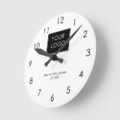 Uw Logo hier Business Company White Ronde Klok (Hoek)