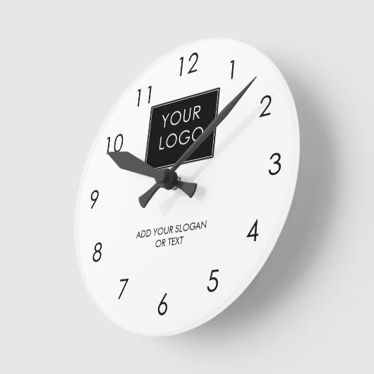 Uw Logo hier Business Company White Ronde Klok (Hoek)