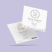 Uw Logo Hier Cake Bakken Chef Bloemen Waterverf Vierkante Visitekaartje