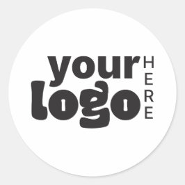 Uw Logo Hier Chic Modern Minimal Simple Ronde Sticker