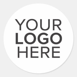 Uw Logo Hier Chic Modern Minimal Simple Ronde Sticker