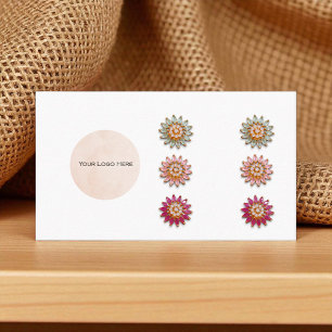 Uw Logo hier drie oorbel display Kaart Visitekaartje