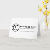 Uw Logo Hier Eenvoudig & Aangepast Wenskaart Kaart (Gele Bloem)