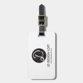 Uw Logo hier, eenvoudig, Bagagelabel (Voorkant verticaal)