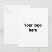 uw logo hier eenvoudig minimaal klassiek  briefkaart (Voorkant / Achterkant)