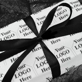 Uw Logo hier eenvoudig modern patroon Cadeaupapier