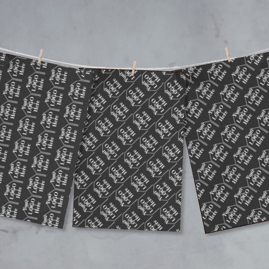 Uw Logo hier eenvoudig modern patroon Inpakpapier Vel