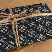 Uw Logo hier eenvoudig modern patroon Inpakpapier Vel