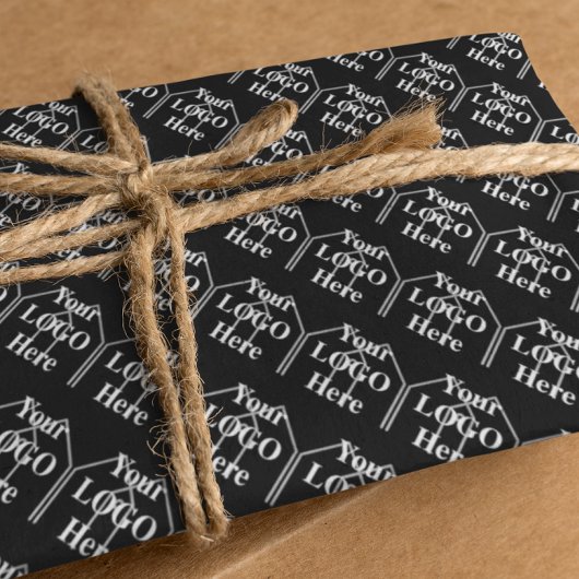 Uw Logo hier eenvoudig modern patroon Inpakpapier Vel