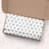 Uw Logo hier eenvoudig modern patroon Tissuepapier