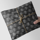 Uw Logo hier eenvoudig modern zwart-wit patroon Tissuepapier