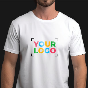 Uw Logo Hier Eenvoudig Wit Zakelijk Promotioneel T-shirt