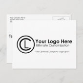 Uw Logo Hier Eenvoudige & Aangepaste Promo Briefka Briefkaart (Voorkant / Achterkant)