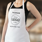 Uw Logo hier - Eenvoudige aangepaste witte zaken Schort