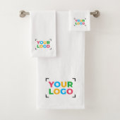 Uw Logo hier eenvoudige branding wit Bad Handdoek (Insitu)