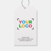 Uw Logo Hier Eenvoudige Contactgegevens voor klein Cadeaulabel (Voorkant)