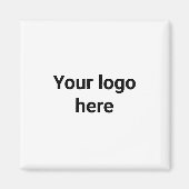 uw logo hier eenvoudige, klassieke ronde stick magneet (Voorkant)