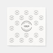 Uw Logo Hier Eenvoudige logo Herhaal aangepaste Servet (Voorkant)