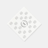 Uw Logo Hier Eenvoudige logo Herhaal aangepaste Servet (Hoek)