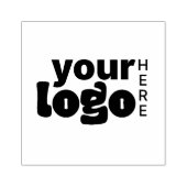 Uw Logo hier eenvoudige moderne minima Rubberstempel (Afrduk)