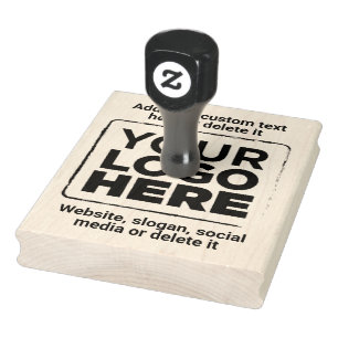 Uw Logo Hier Eenvoudige Vetgedrukte 4"x5" Zakelijk Rubberstempel