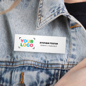 Uw Logo hier eenvoudige witte zaken Naamplaatje