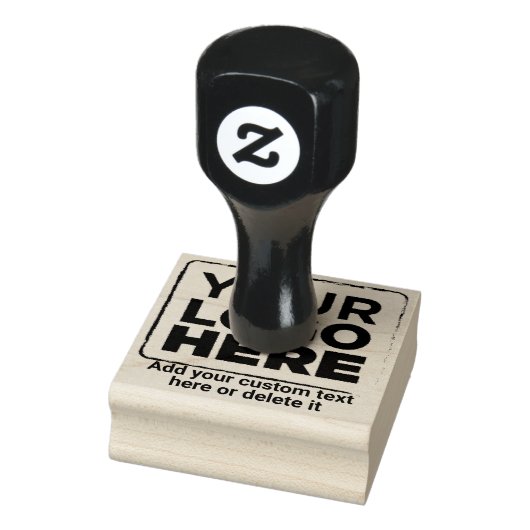 Uw Logo hier Eenvoudige zakelijke 2-inch x2-inch t Rubberstempel (Stempel)
