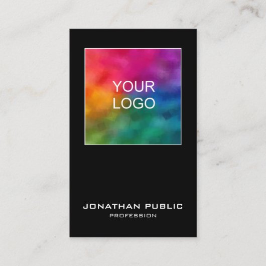 Uw Logo hier elegant modern design verticaal Visitekaartje (Voorkant)