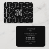 Uw Logo hier en modern patroon Visitekaartje (Voorkant / Achterkant)