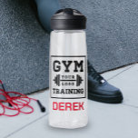 Uw Logo hier Fitness Gym Business Water Flacon Waterfles<br><div class="desc">Creëer uw eigen promotionele waterfles voor uw fitness,  trainingsbedrijf. Pas aan met uw zakelijke logo. Een grote promotionele aanbieding voor uw klanten of werknemers cadeaus.</div>