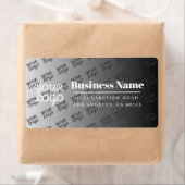 Uw logo hier getegeld wit ombre & bewerkbare kleur etiket (Insitu)