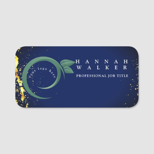 Uw logo hier, groene kleur naamplaatje (Voorkant)