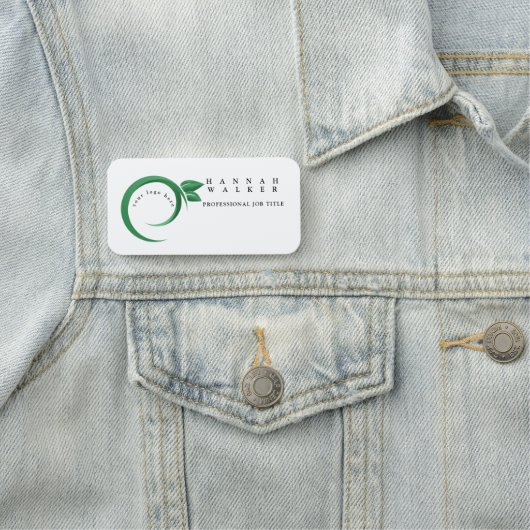 Uw logo hier, groene kleur naamplaatje (In situ)