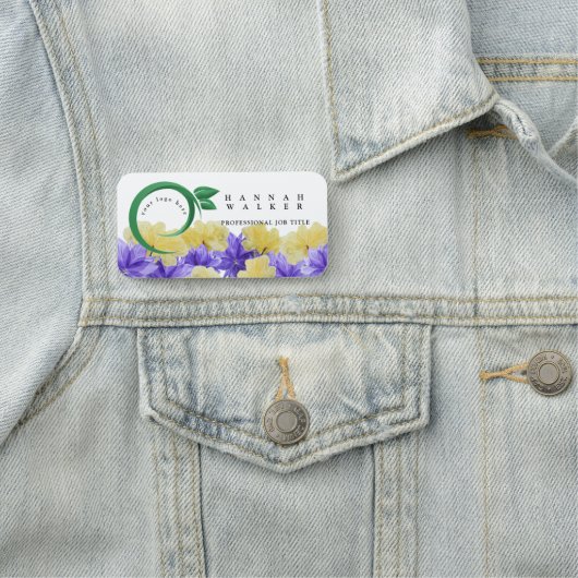 Uw logo hier, groene kleur weidebloemen naamplaatje (In situ)