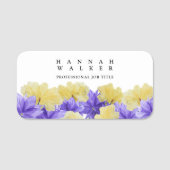 Uw logo hier, groene kleur weidebloemen naamplaatje (Voorkant)